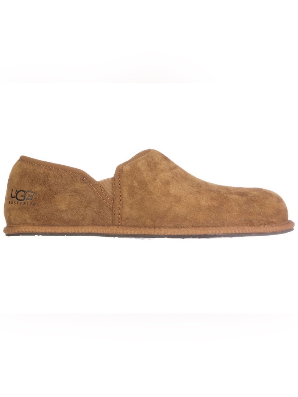 UGG Australia Scuff Romeo II Men's Slippers Brown Suede Sheepskin Sz 8 EUC